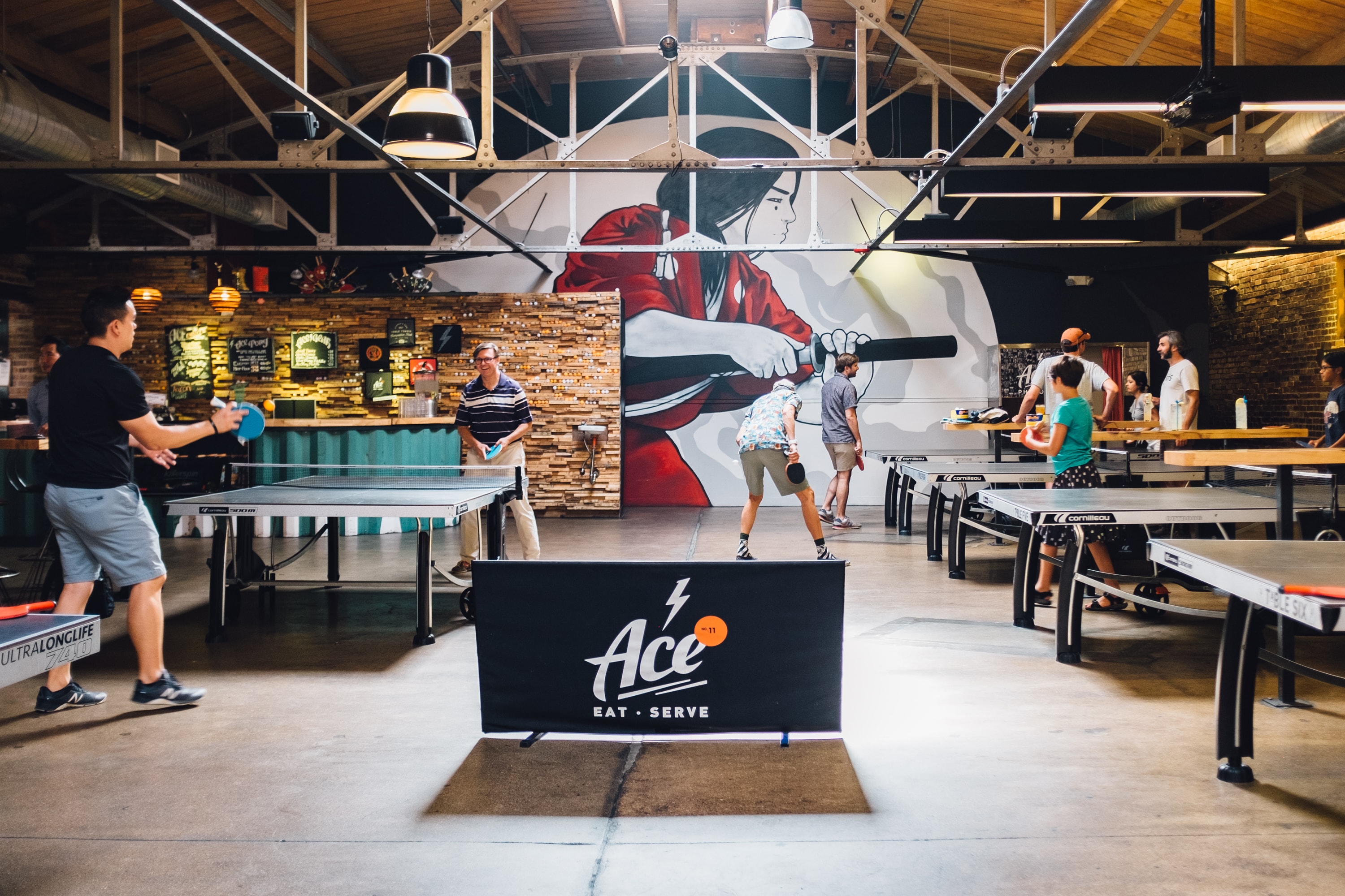 Indoor Ping Pong at Ace Eat Serve