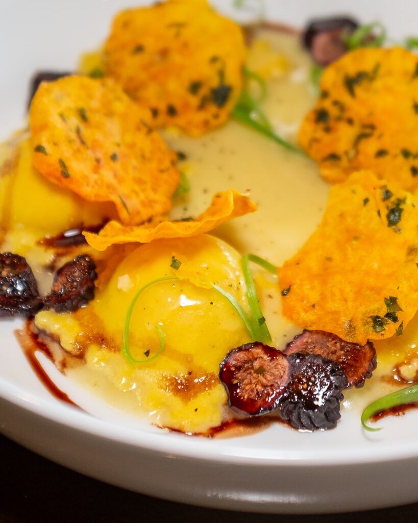 Sweet potato ravioli at Citrea