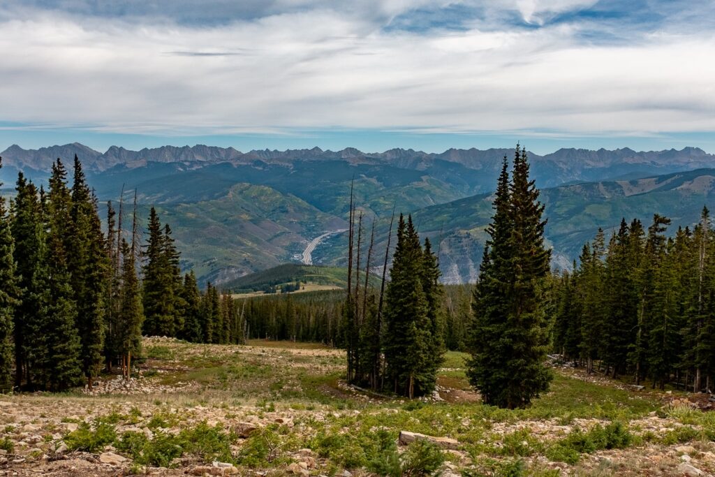 Views of the Gore Range from the top of Beaver Creek Mountain