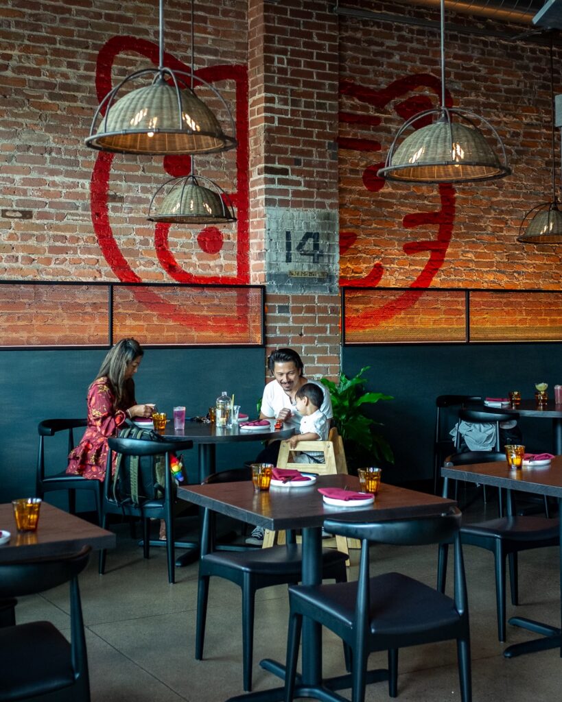 Main dining room at Pig and Tiger