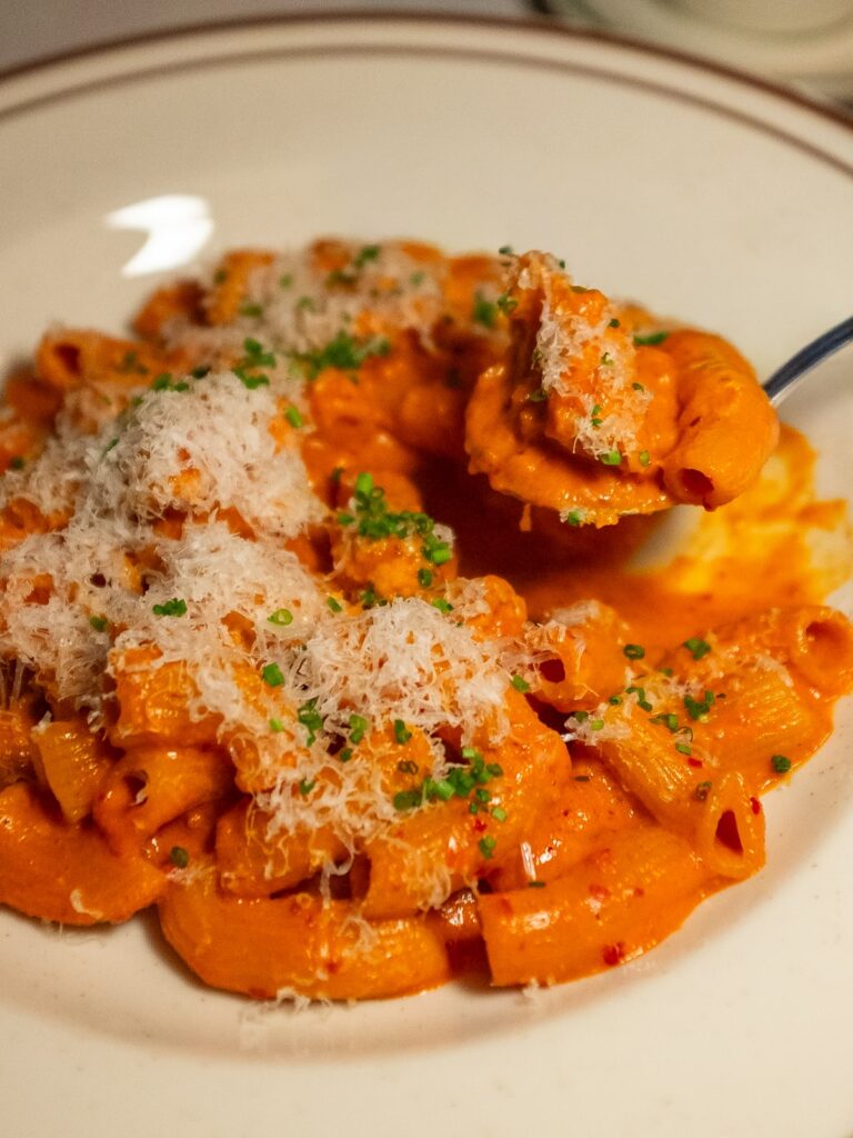 Spicy rigatoni at Florence Supper Club