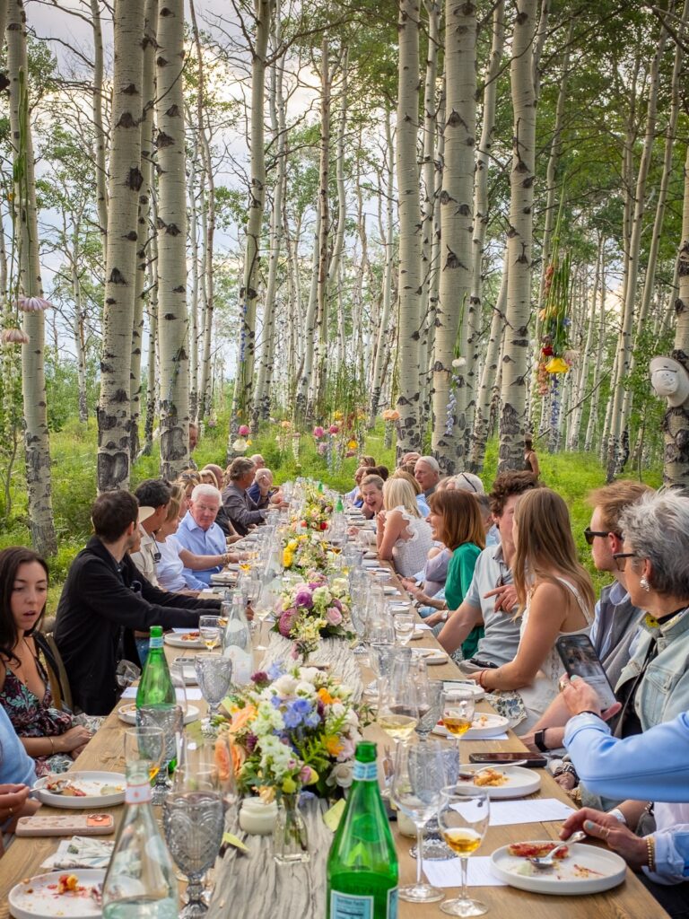 Guests experience the Aspen Table dinner